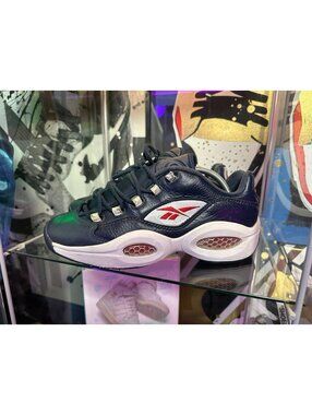 Reebok Mens Question Low Iverson Navy/red/silver SIZE: 9.5
